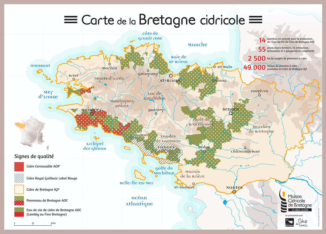 Carte De La Bretagne Cidricole La Maison Cidricole